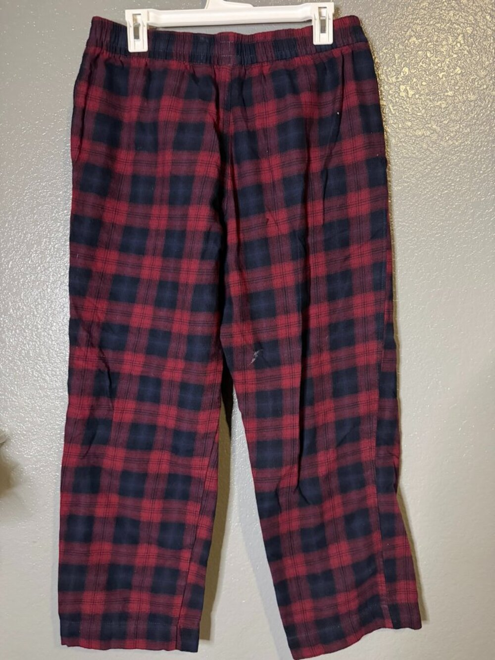 H&M Red Navy Plaid Flannel Pajama Lounge Pants Women’s M